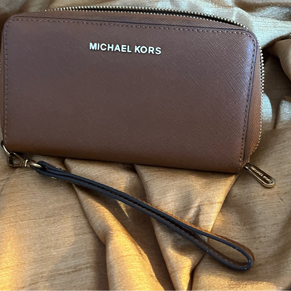 Michael Kors Tan Leather Unisex Wallet